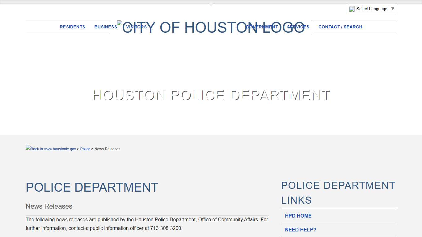 Houston Police Department - News Releases